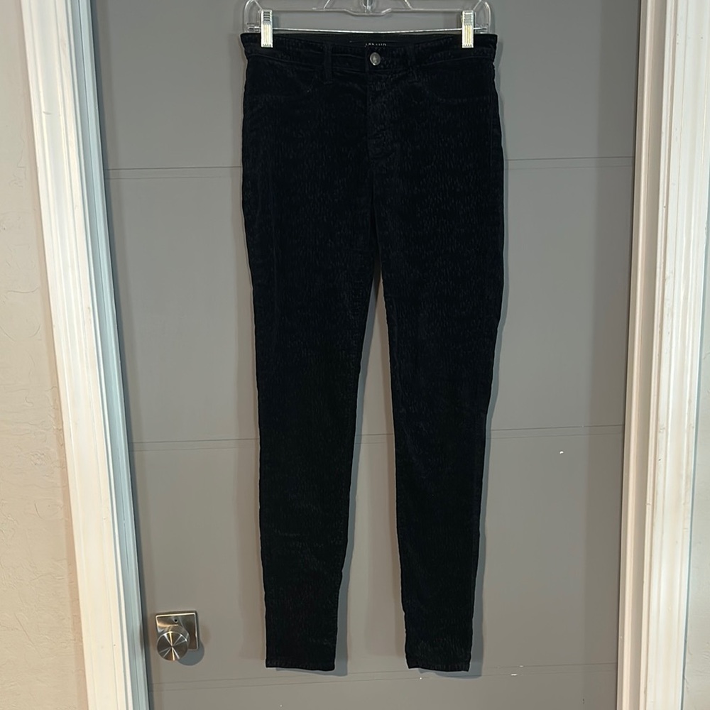 Size 27 J Brand Black Textured Velvet Pants